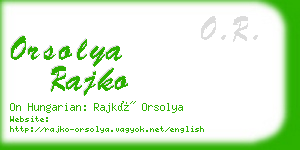 orsolya rajko business card